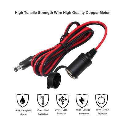 Câble allume-cigare 12V 24V vers prise CC 5,5 mm