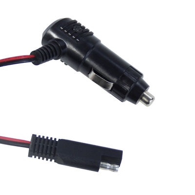 12V connecteur de cigarette avec commutateur à connecteur SAE câble d'alimentation pour le chargeur de batterie du panneau solaire et l'utilisation de la moto