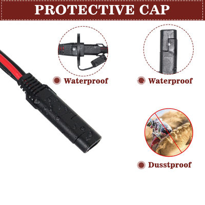 Cable d'adaptateur d'alimentation en prise SAE à courant continu pour batterie de panneau solaire 12V Motocycle et électronique DIY