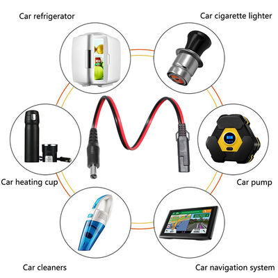 Cable d'adaptateur d'alimentation en prise SAE à courant continu pour batterie de panneau solaire 12V Motocycle et électronique DIY
