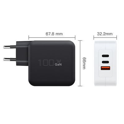 1A+2C 3port 100W PD Chargeur UE Adaptateur électrique en fiche pour chargeur d'ordinateur portable