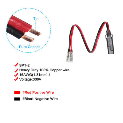 Cable de connexion du terminal SAE à l'anneau pour charge de batterie de 12 V, panneau solaire inverseur et utilisation automobile