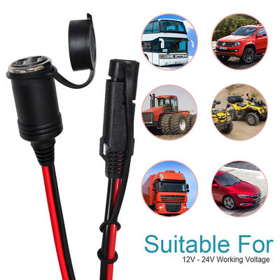 SAE à l'adaptateur de prise d'allumage de cigarette câble pour 12V accessoires de voiture alimentation solaire panneau d'inverseur d'utilisation