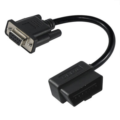 Cable d'adaptateur de diagnostic OBD-II à DB9 avec connecteur en série de 16 broches mâles à 9 broches pour l'interface de l'outil de balayage du véhicule