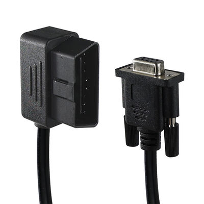 Cable d'adaptateur de diagnostic OBD-II à DB9 avec connecteur en série de 16 broches mâles à 9 broches pour l'interface de l'outil de balayage du véhicule