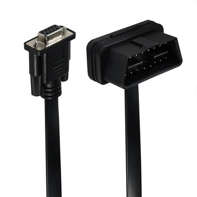 Cable d'adaptateur de diagnostic OBD-II à DB9 avec connecteur en série de 16 broches mâles à 9 broches pour l'interface de l'outil de balayage du véhicule