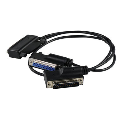 DB25 câble d'extension parallèle mâle à femelle avec connecteur blindé à 25 broches pour appareil de port série CNC d'imprimante PC