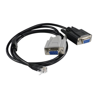 RJ45 à double câble convertisseur série DB9 mâle pour appareil de communication de séparation de serveur de console