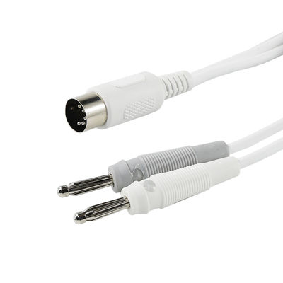 Assemblage de câble à 5 broches à 180° DIN Femme à double prise de banane pour les essais audio ou les équipements d'alimentation électrique