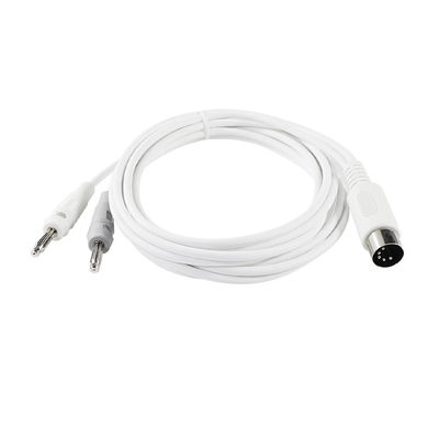 Assemblage de câble à 5 broches à 180° DIN Femme à double prise de banane pour les essais audio ou les équipements d'alimentation électrique