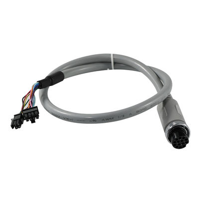 Cable de connexion circulaire féminin à 14 broches M12 imperméable à l'eau avec extrémité de fil ouverte pour la transmission de signaux de capteurs ou l'automatisation industrielle