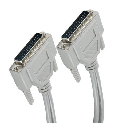 DB-25 Male to Male Serial Cable for RS-232/Parallel Printer Connection - 1ft/2ft/5ft, PVC white