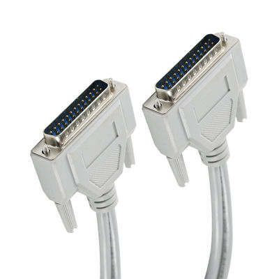 DB-25 Male to Male Serial Cable for RS-232/Parallel Printer Connection - 1ft/2ft/5ft, PVC white