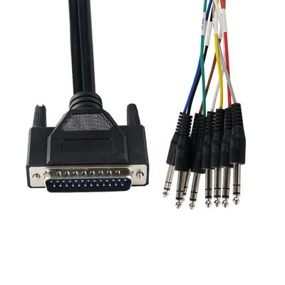 DB - 25 à 6,35 mm TS câble de rupture audio blindage 28AWG pour équipement audio professionnel / studios d'enregistrement avec une longueur de 4 pieds