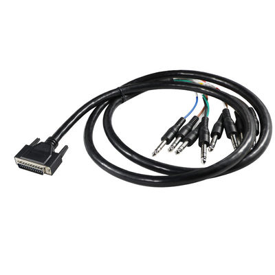 DB - 25 à 6,35 mm TS câble de rupture audio blindage 28AWG pour équipement audio professionnel / studios d'enregistrement avec une longueur de 4 pieds