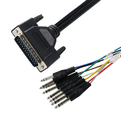 DB - 25 à 6,35 mm TS câble de rupture audio blindage 28AWG pour équipement audio professionnel / studios d'enregistrement avec une longueur de 4 pieds
