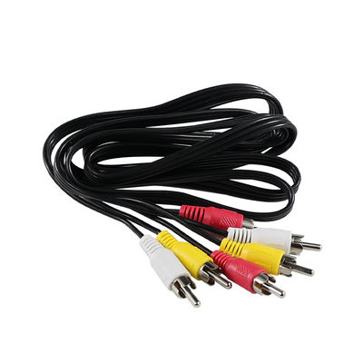 6 - Câble AV RCA 3 /multi-pièce (rouge/blanc/jaune) pour téléviseurs/lecteurs DVD/consoles de jeux en cuivre - Connecteurs plaqués