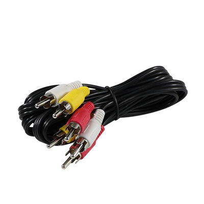 6 - Câble AV RCA 3 /multi-pièce (rouge/blanc/jaune) pour téléviseurs/lecteurs DVD/consoles de jeux en cuivre - Connecteurs plaqués