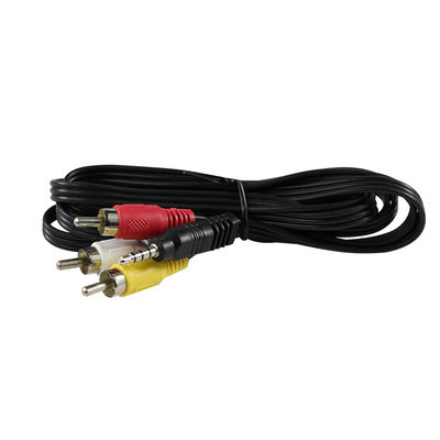 6 - Câble AV RCA 3 /multi-pièce (rouge/blanc/jaune) pour téléviseurs/lecteurs DVD/consoles de jeux en cuivre - Connecteurs plaqués
