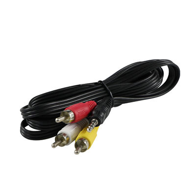 6 - Câble AV RCA 3 /multi-pièce (rouge/blanc/jaune) pour téléviseurs/lecteurs DVD/consoles de jeux en cuivre - Connecteurs plaqués