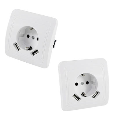 Panneau de prise électrique murale standard européen avec sortie mise à la terre 250V 16A monture à chasse d'eau pour la maison et le bureau