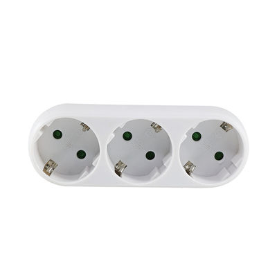 Adaptateur de prise de courant européen 3 voies avec 3 prises secteur 250V 10A, prise de conversion compacte pour la maison et les voyages