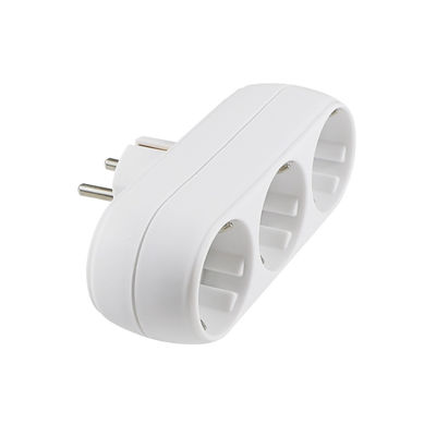Adaptateur de prise de courant européen 3 voies avec 3 prises secteur 250V 10A, prise de conversion compacte pour la maison et les voyages