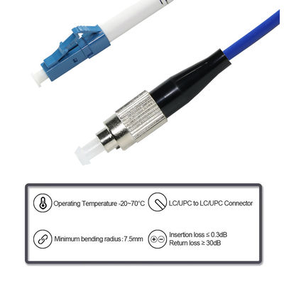 Cable de patch de fibre optique FC à LC - câble jumper monomode ou multimode destiné aux centres de données et aux télécommunications
