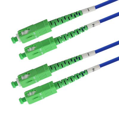 SC APC Simplex Singlemode Fiber Optic Patch Cable -Low Loss Jumper Cord for FTTH, Telecom Cabinets, ODF Applications