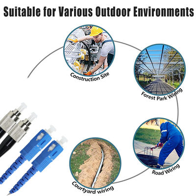 Cable de patch de fibre optique SC à FC - Jumper en mode unique ou multimode pour les applications FTTH, ODF, télécom, centre de données