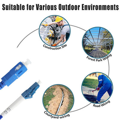 Cable de patch en fibre optique SC à LC Multimode à mode unique pour les centres de données