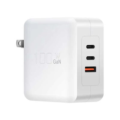 Chargement rapide 100W PD Adaptateur électrique universel avec 3 ports USB Chargeur sans fil GAN magnétique pour téléphones