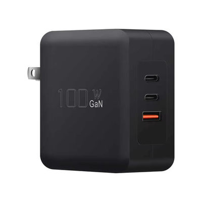 Chargement rapide 100W PD Adaptateur électrique universel avec 3 ports USB Chargeur sans fil GAN magnétique pour téléphones