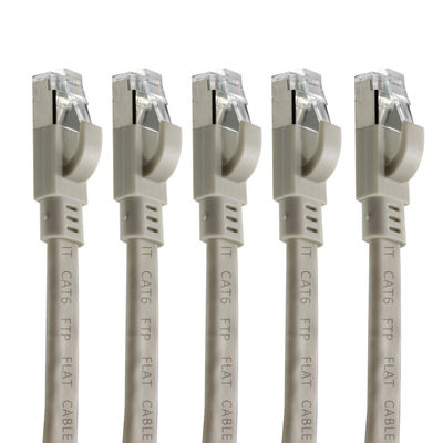 CAT6 Cordon réseau LAN plat FTP Ethernet patch câble blindé avec démarrage pour le routeur, le commutateur, l'utilisation du centre de données