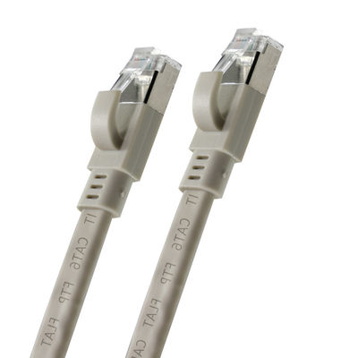 CAT6 Cordon réseau LAN plat FTP Ethernet patch câble blindé avec démarrage pour le routeur, le commutateur, l'utilisation du centre de données