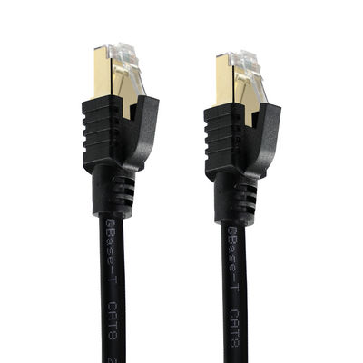 CAT8 câble Ethernet protégé - câble LAN S/FTP haute vitesse avec connecteurs RJ45 en cuivre pour centre de données, serveur, jeux