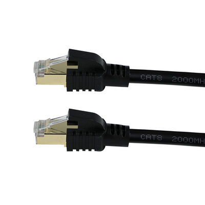 CAT8 câble Ethernet protégé - câble LAN S/FTP haute vitesse avec connecteurs RJ45 en cuivre pour centre de données, serveur, jeux
