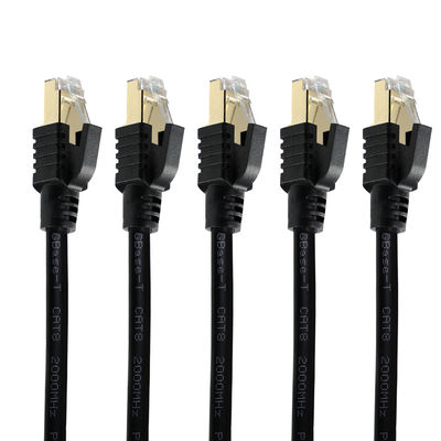 CAT8 câble Ethernet protégé - câble LAN S/FTP haute vitesse avec connecteurs RJ45 en cuivre pour centre de données, serveur, jeux