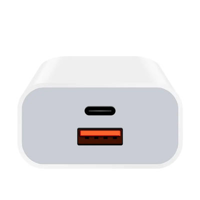 US 2 broches 30W chargeur murale à double port Adaptateur d'alimentation à charge rapide à sortie USB-C et USB-A pour téléphone, tablette, caméra