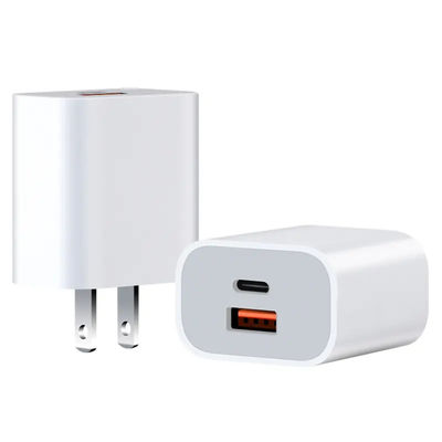 US 2 broches 30W chargeur murale à double port Adaptateur d'alimentation à charge rapide à sortie USB-C et USB-A pour téléphone, tablette, caméra