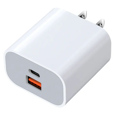 US 2 broches 30W chargeur murale à double port Adaptateur d'alimentation à charge rapide à sortie USB-C et USB-A pour téléphone, tablette, caméra