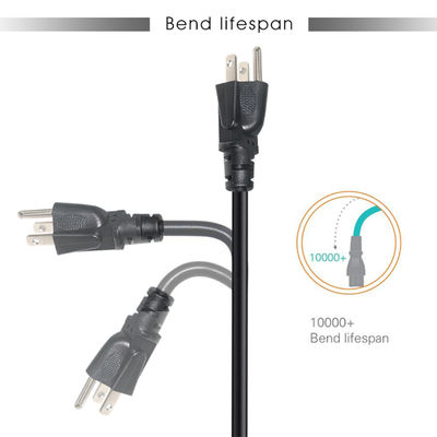 Cordon d'alimentation de moniteur QIUCABLE de remplacement 12 pieds - Cordon d'alimentation pour ordinateur PC, connecteur NEMA 5-15P vers IEC C13 SJT 18AWG (B09N3K9VJT)