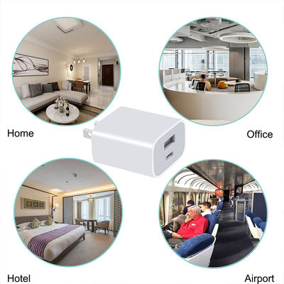 Chargeur mural double USB 18W à 2 broches US – Adaptateur d'alimentation à charge rapide Type-C et USB-A pour smartphone, tablette, appareil photo