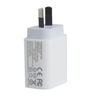 Chargeur murale à double port AU 2-Pin 20W USB-C et USB-A Adapteur de puissance de charge rapide pour téléphone, tablette, appareil photo, utilisation en voyage