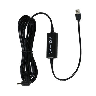 Câble d'alimentation USB vers DC coudé 5V à 12V - Adaptateur élévateur de tension pour routeur, bande LED, caméra, ventilateur