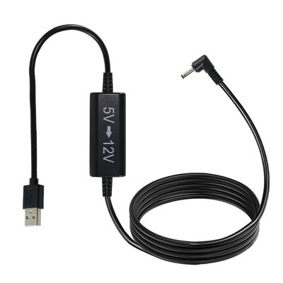 Câble d'alimentation USB vers DC coudé 5V à 12V - Adaptateur élévateur de tension pour routeur, bande LED, caméra, ventilateur