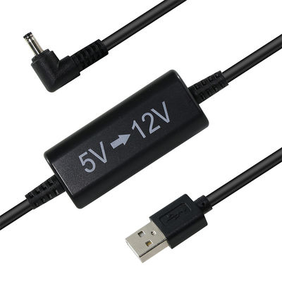 Câble d'alimentation USB vers DC coudé 5V à 12V - Adaptateur élévateur de tension pour routeur, bande LED, caméra, ventilateur
