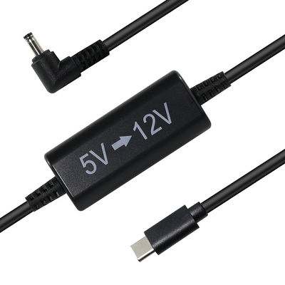 Cable USB-C à 12V avec prise CC à angle droit - câble de convertisseur de puissance de 5V à 12V pour routeur, LED, caméra, ventilateur