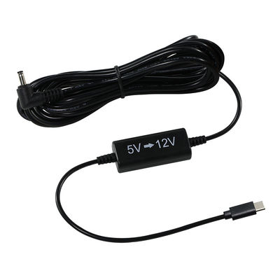 Cable USB-C à 12V avec prise CC à angle droit - câble de convertisseur de puissance de 5V à 12V pour routeur, LED, caméra, ventilateur