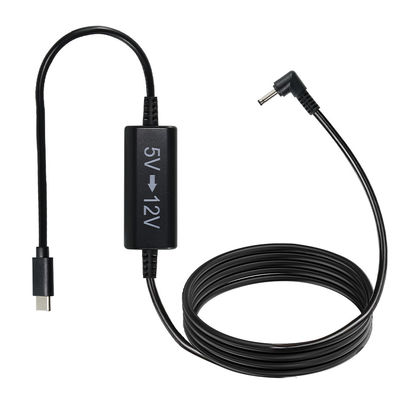 Cable USB-C à 12V avec prise CC à angle droit - câble de convertisseur de puissance de 5V à 12V pour routeur, LED, caméra, ventilateur